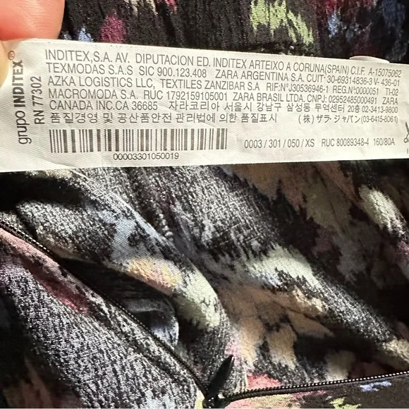 Zara TRF Collection Black Floral Collared V-neck Wrap Romper Size S - Picture 12 of 12